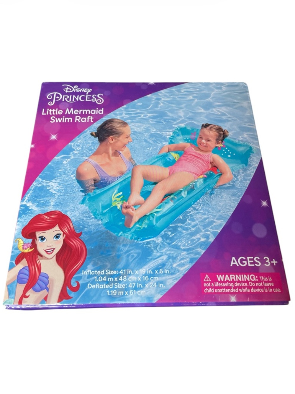 NWT Disney's The Little Mermaid Princess Ariel Swim Raft Pool Toy